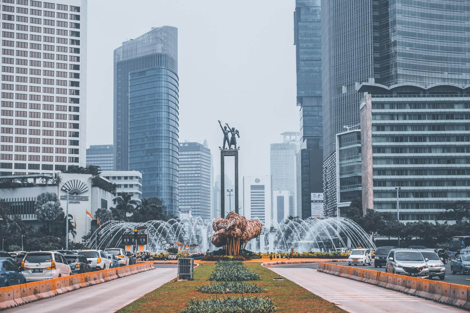 Jakarta central business district skyline representing commercial PT PMA company operations in Indonesia